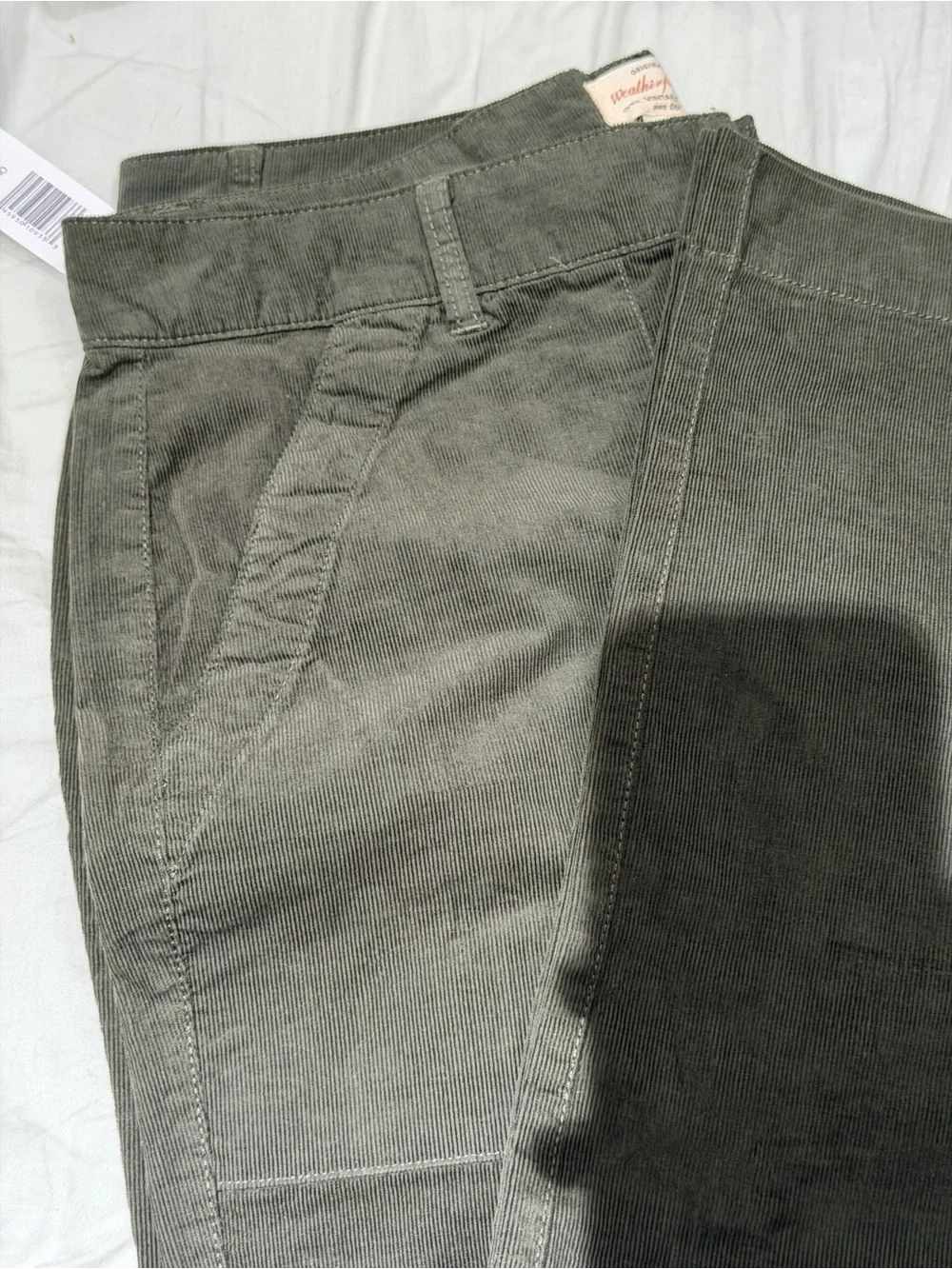 Weatherproof Women's Olive Corduroy Straight-Leg Jeans
